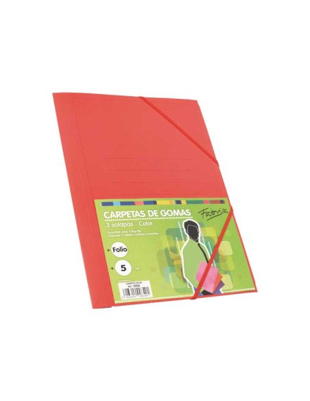 CARPETA GOMAS FABRISA CARTON Fº ROJO 15826